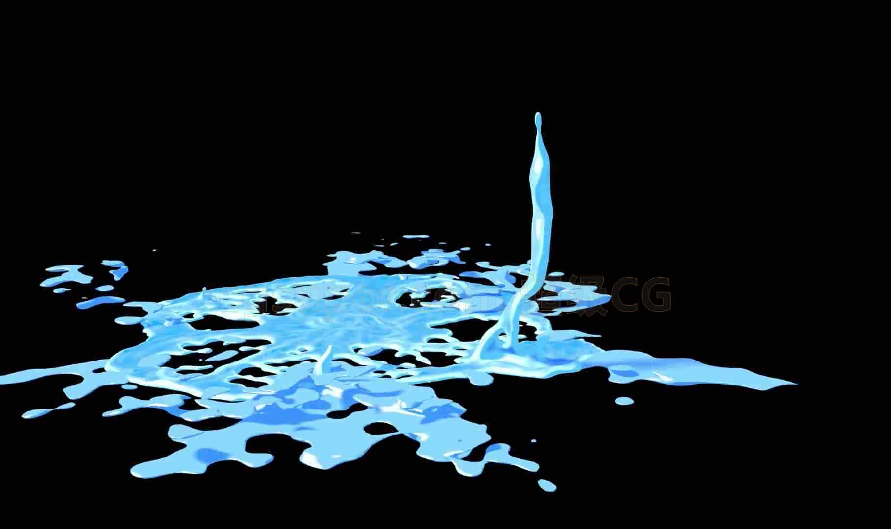图片[2]-Houdini 2D Splash卡通流体飞溅水花hip工程-B站:CG超级