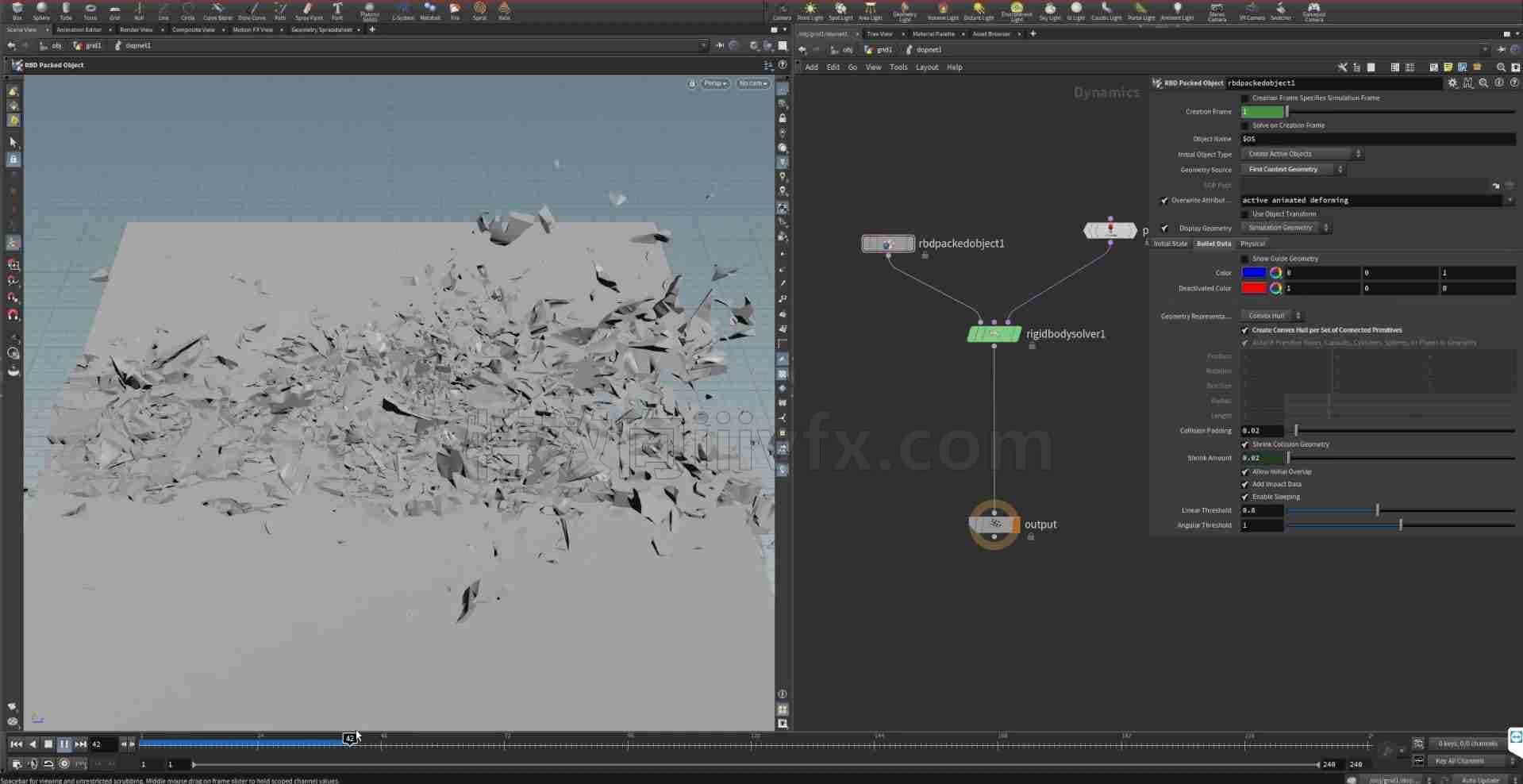 激活刚体破碎hip工程Activating RBDs in Houdini - B站/公众号:特效向