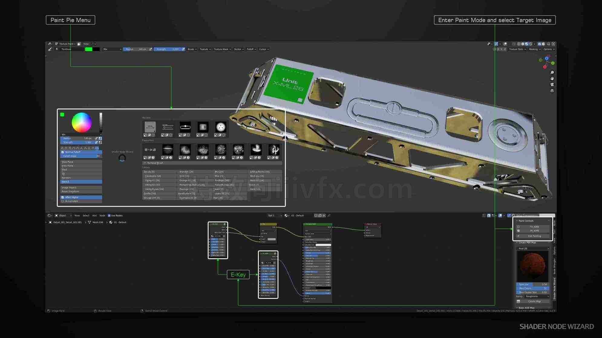blender着色器节点向导shader node wizard - B站/公众号:特效向