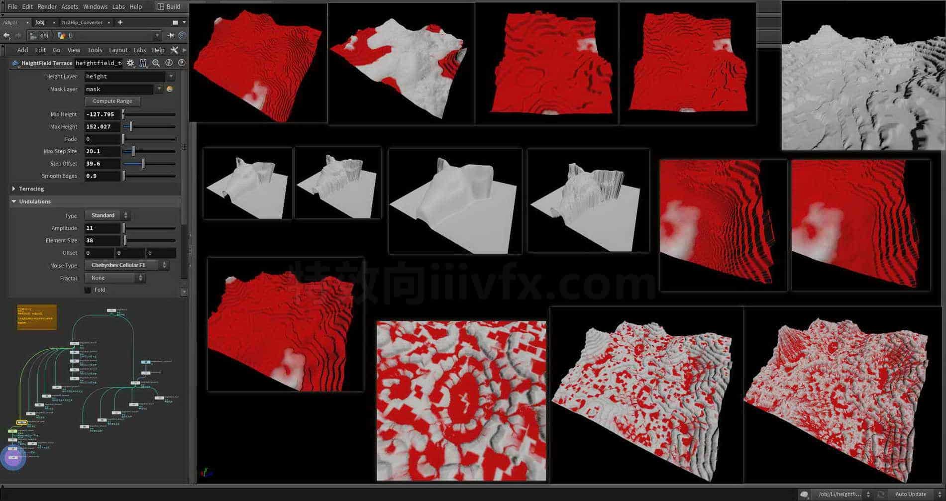 Houdini_地形工具常用节点整理02-文件分享落于