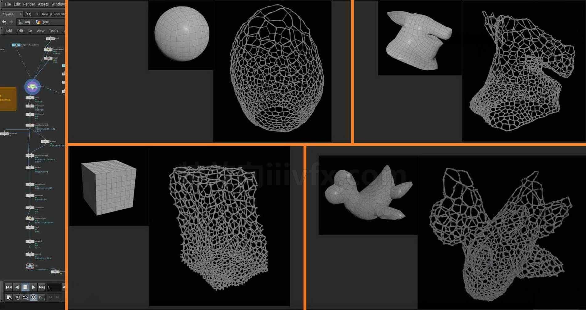 Houdini_制作真菌物体的方法-工具分享落于