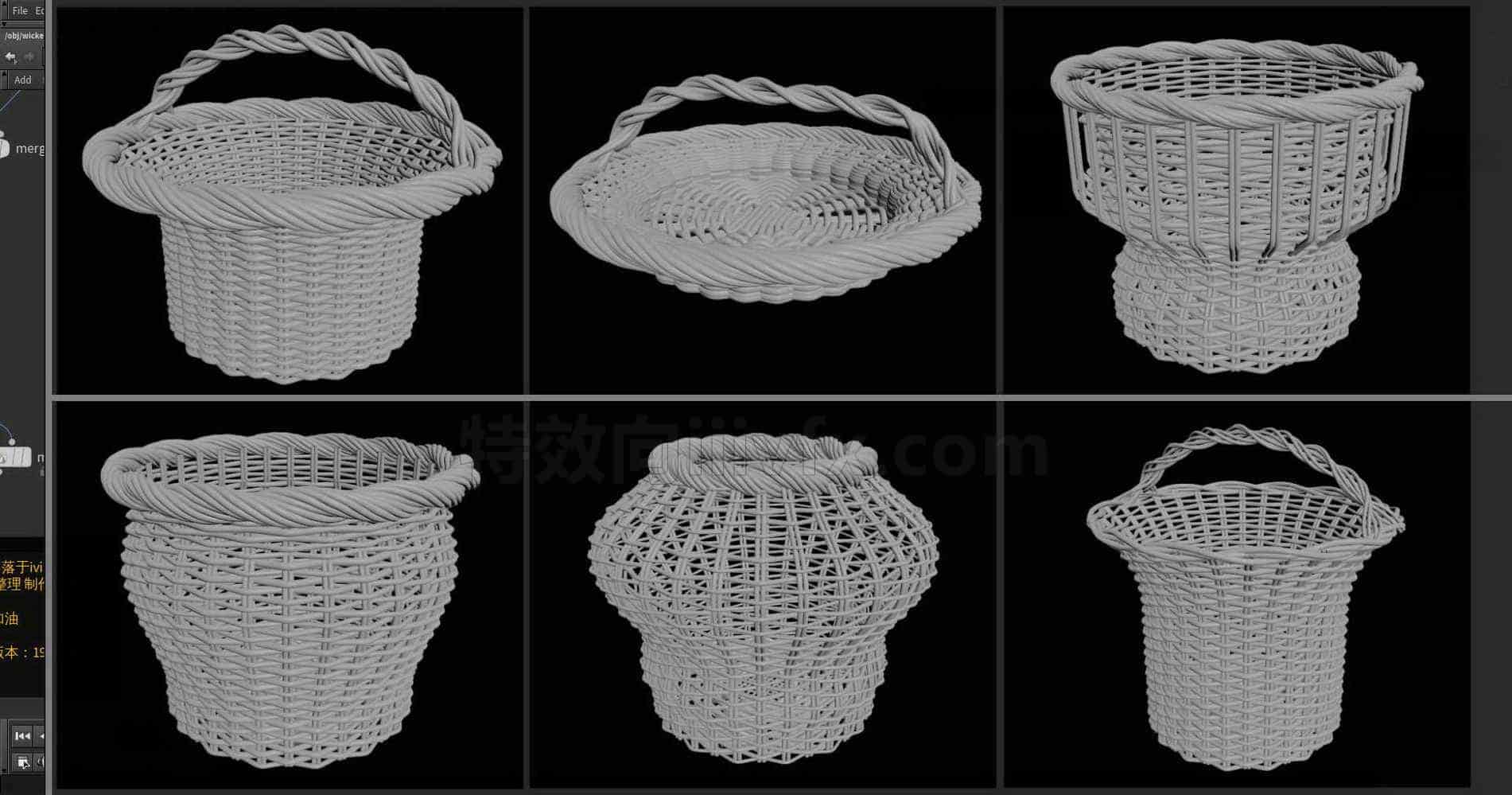 Houdini_程序化生成_编织的筐-工具分享落于