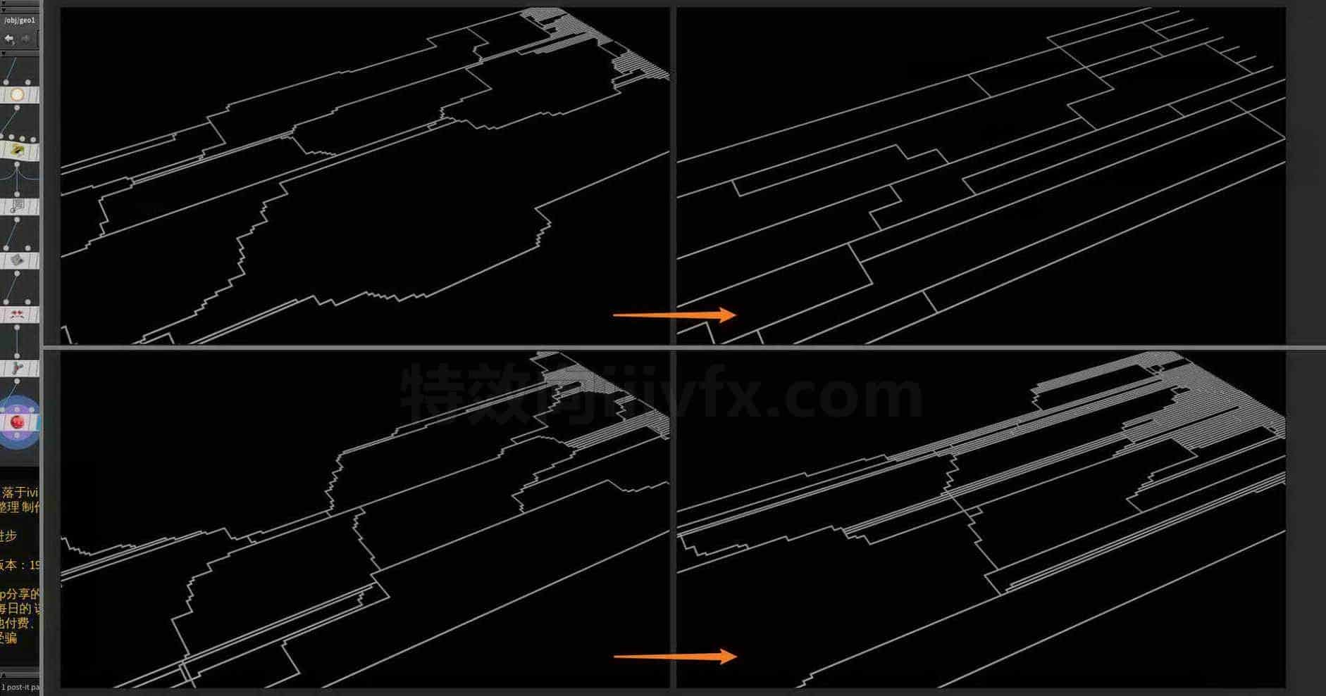 Houdini_数组随机选择_配合最短路径_连接线条-工具分享落于
