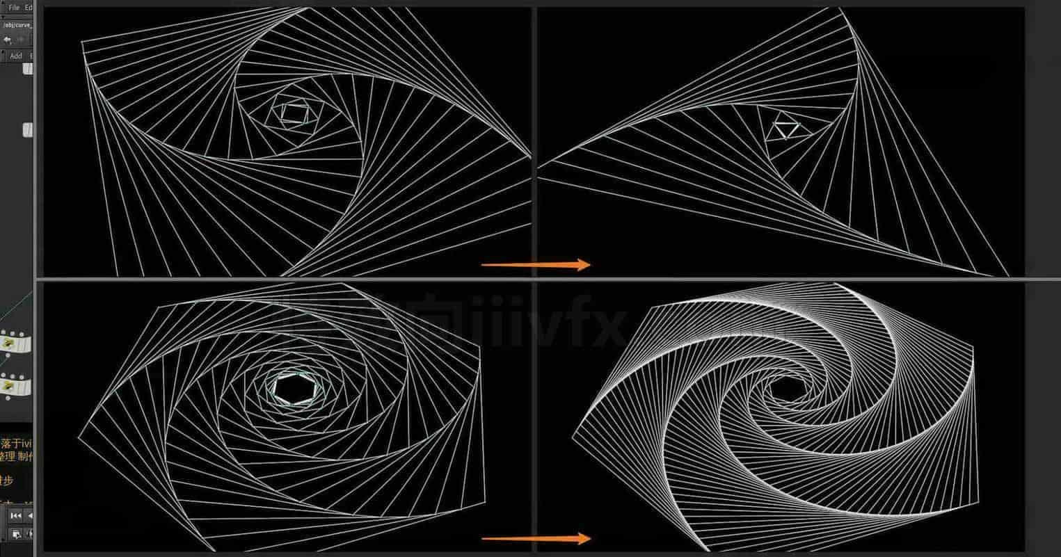 Houdini_配合求解器迭代_使图形_循环递进-工具分享落于