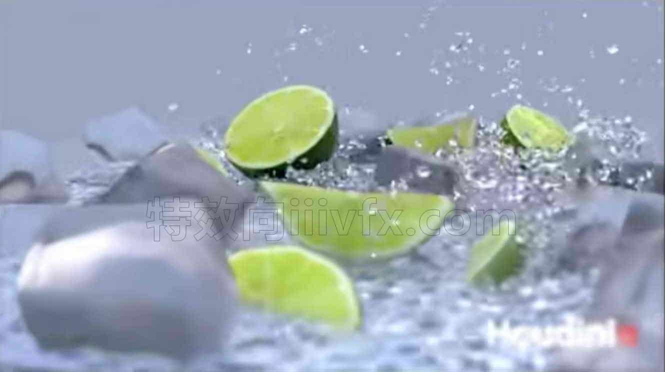Houdini小型流体特效模拟橘子可乐瓶Houdini FX: Getting started with FLIP
