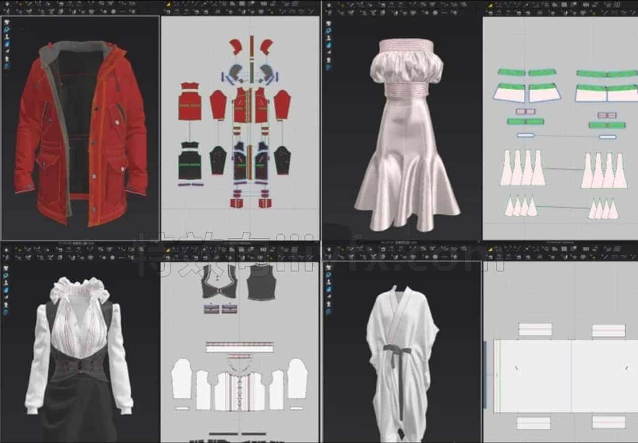 【MD布料文件】Marvelous Designer近70套服装布料衣服源文件