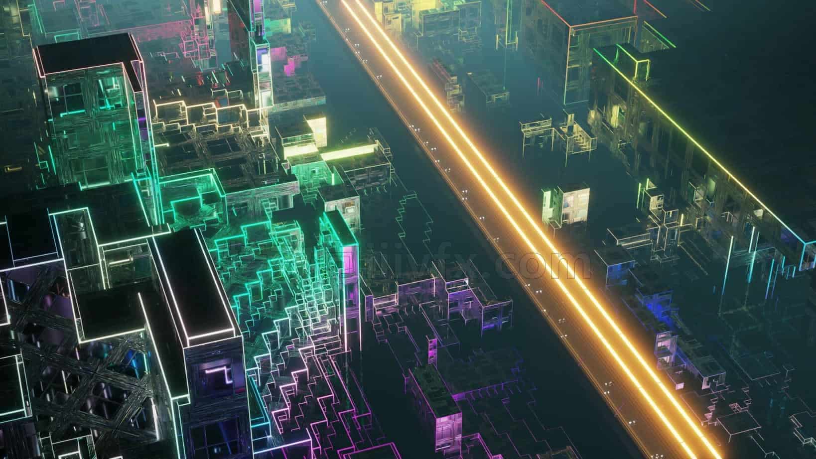 Blender炫酷百个转场效果工程场景文件014