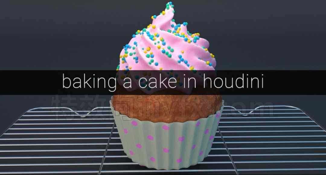第52篇 程序化制作烘焙蛋糕和过程动画baking a cake in houdini