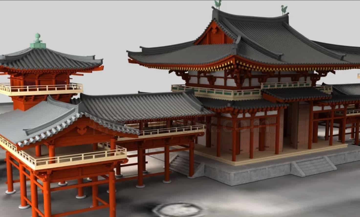 Houdini UE5程序化古建筑,视频教程与素材源文件