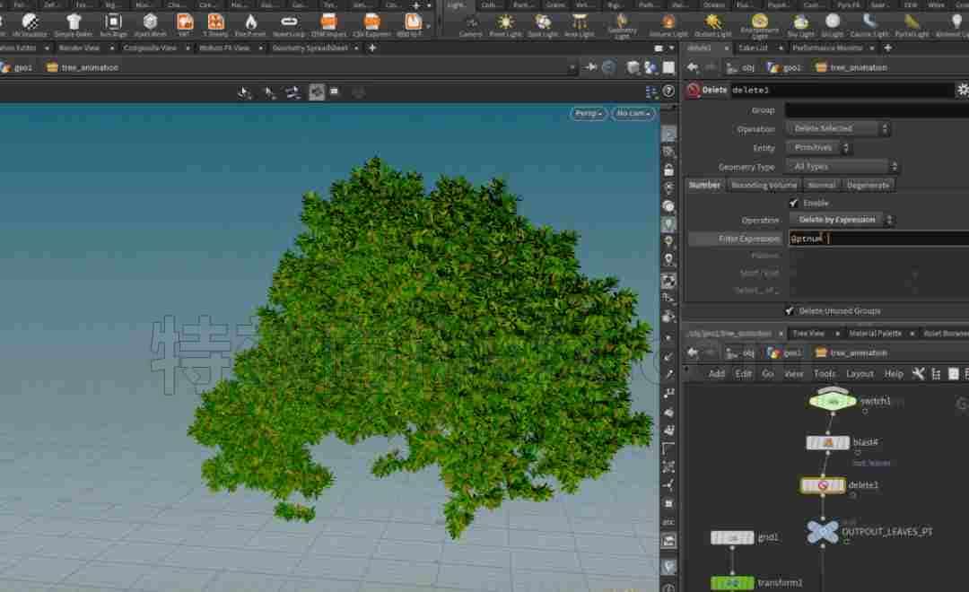 第1篇 树制作全流程Full Tree workflow – SpeedTree / Houdini / Redshift