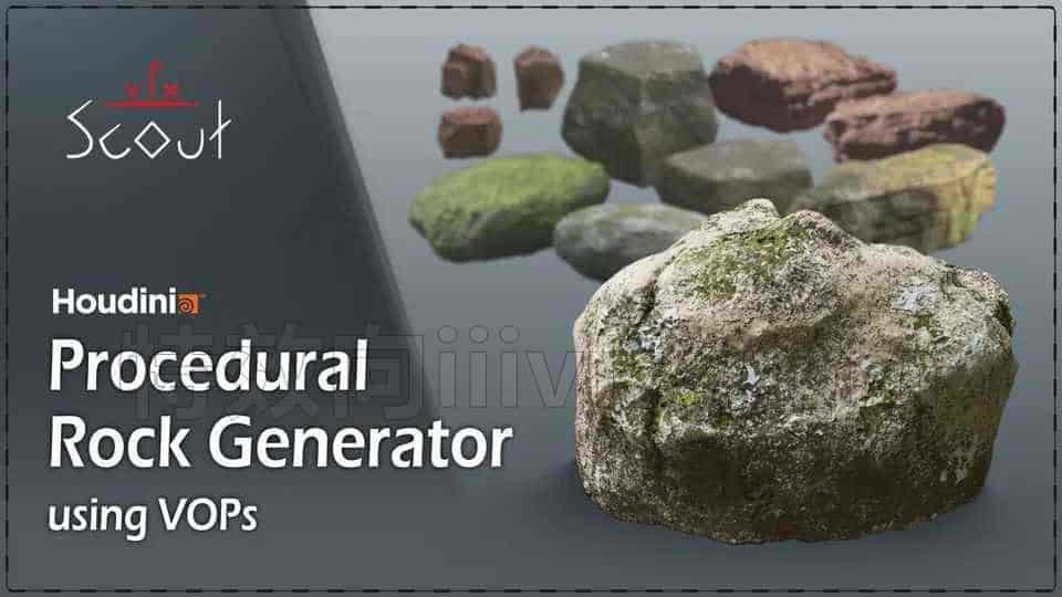 第194篇 完全使用VOP程序化制作写实岩石资产proc. ROCKS using VOPs