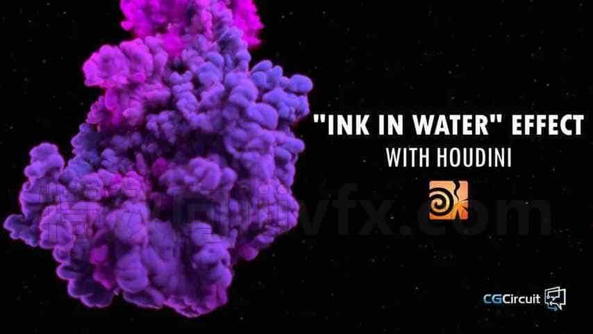 第114篇 水中彩色墨水墨效果Ink in Water effect with Houdini