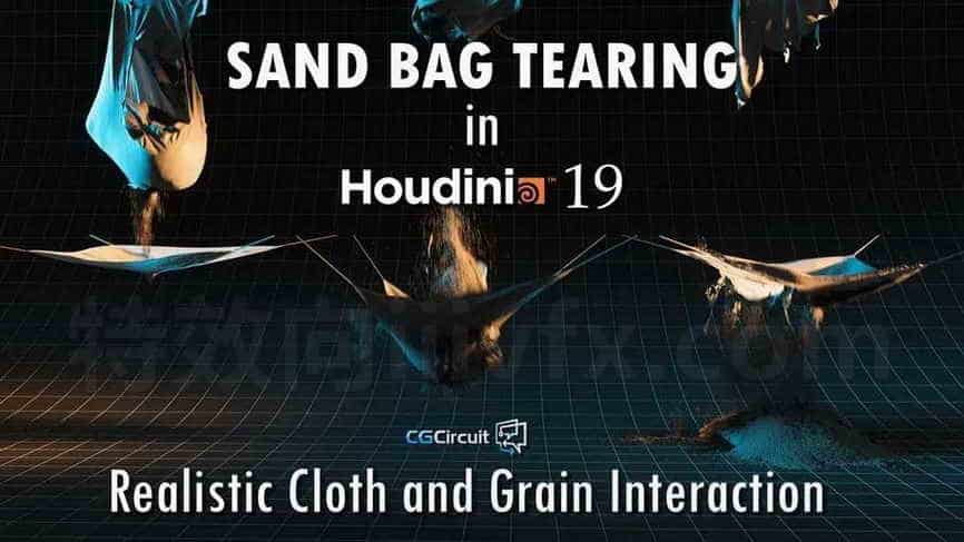 第135篇 Houdini19沙袋撕裂Sand Bag Tearing in Houdin
