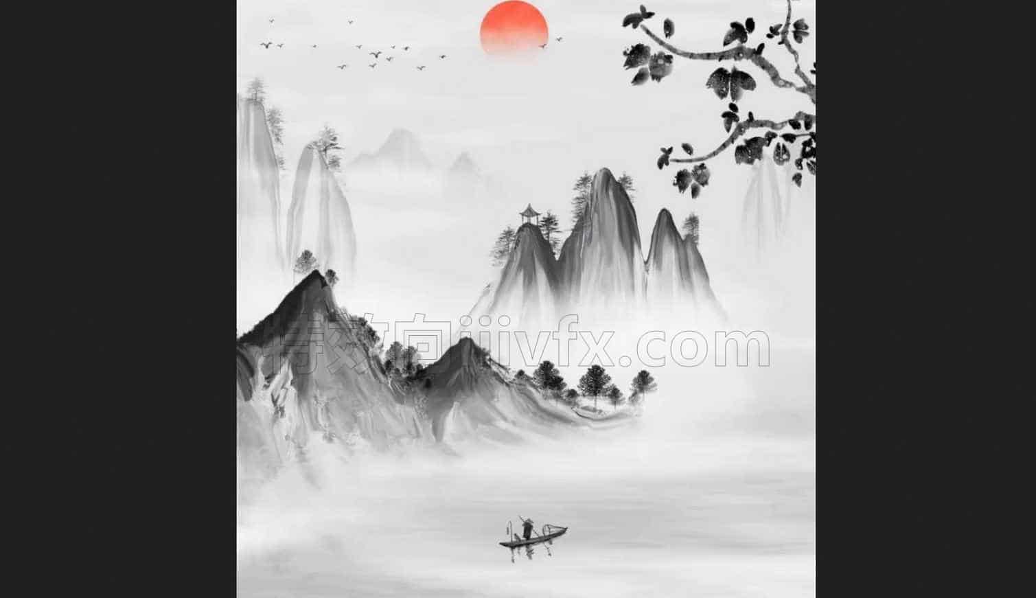 blender【国风水墨画动画教程！】完整视频课程，精心整理的电子资料包！