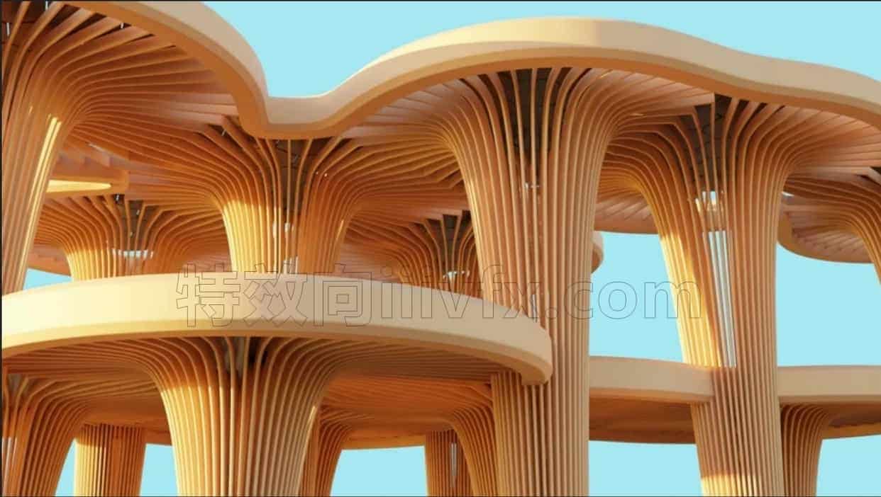 Blender几何节点程序化建筑建模蘑菇太阳能