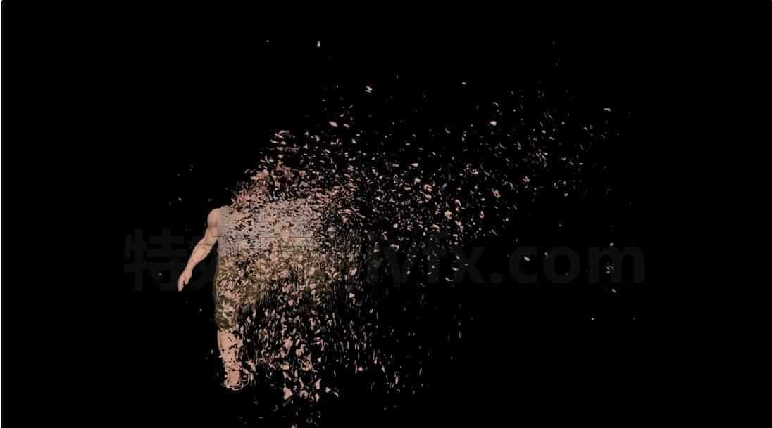 复联名场面：灭霸灰灰湮灭消散效果