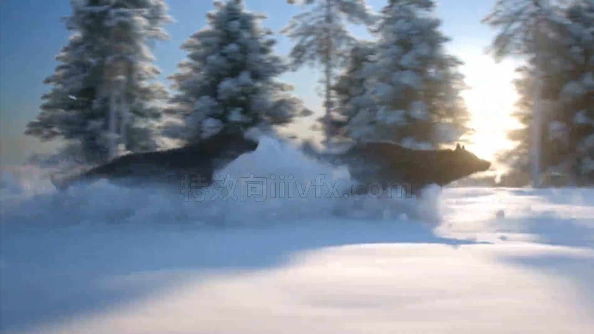 狼在雪地的交互解算 Houdini21工程文件hip臀部
