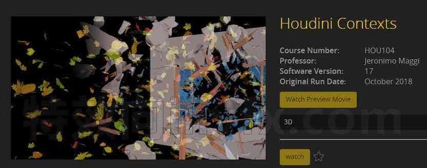 第97篇 Houdini 17全面入门初级基础教程讲解FXPHD-Houdini Contexts