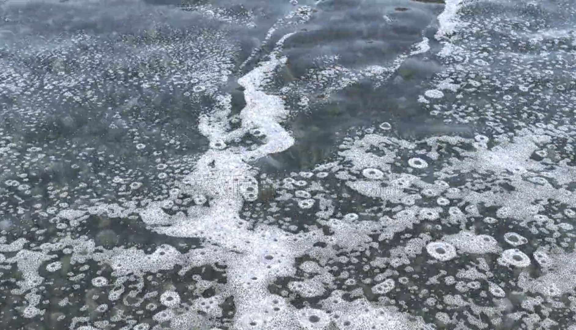 Foam Houdini21水泡沫效果hip臀部工程文件，伴随着鹅卵石随着水流晃动Bubble_foam