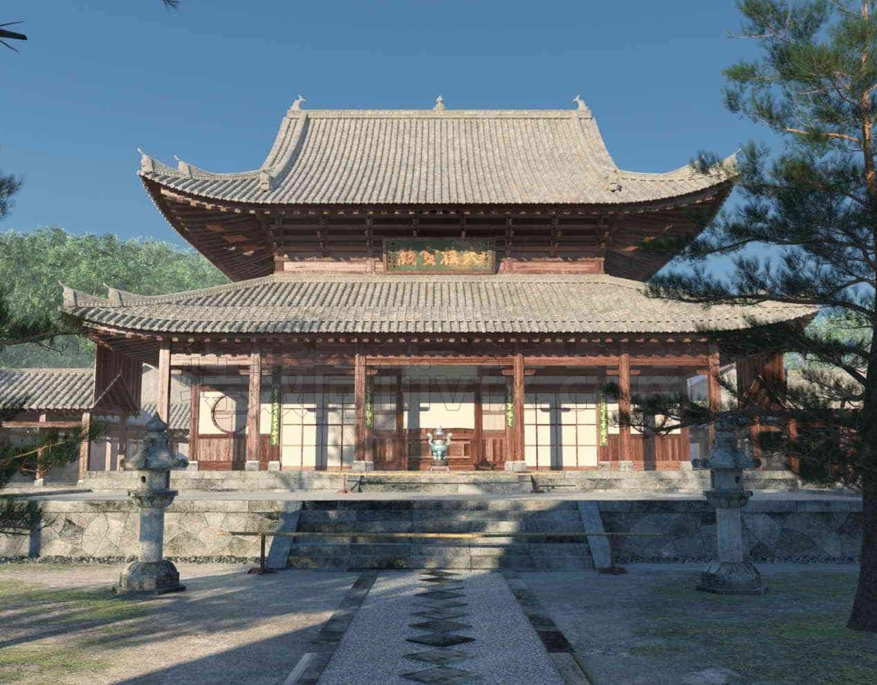 C4D模型B012-021_古建筑
