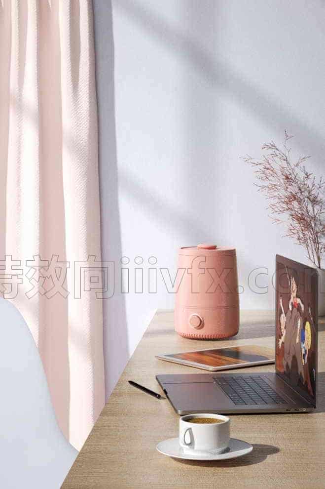 C4D模型B220-粉色加湿器