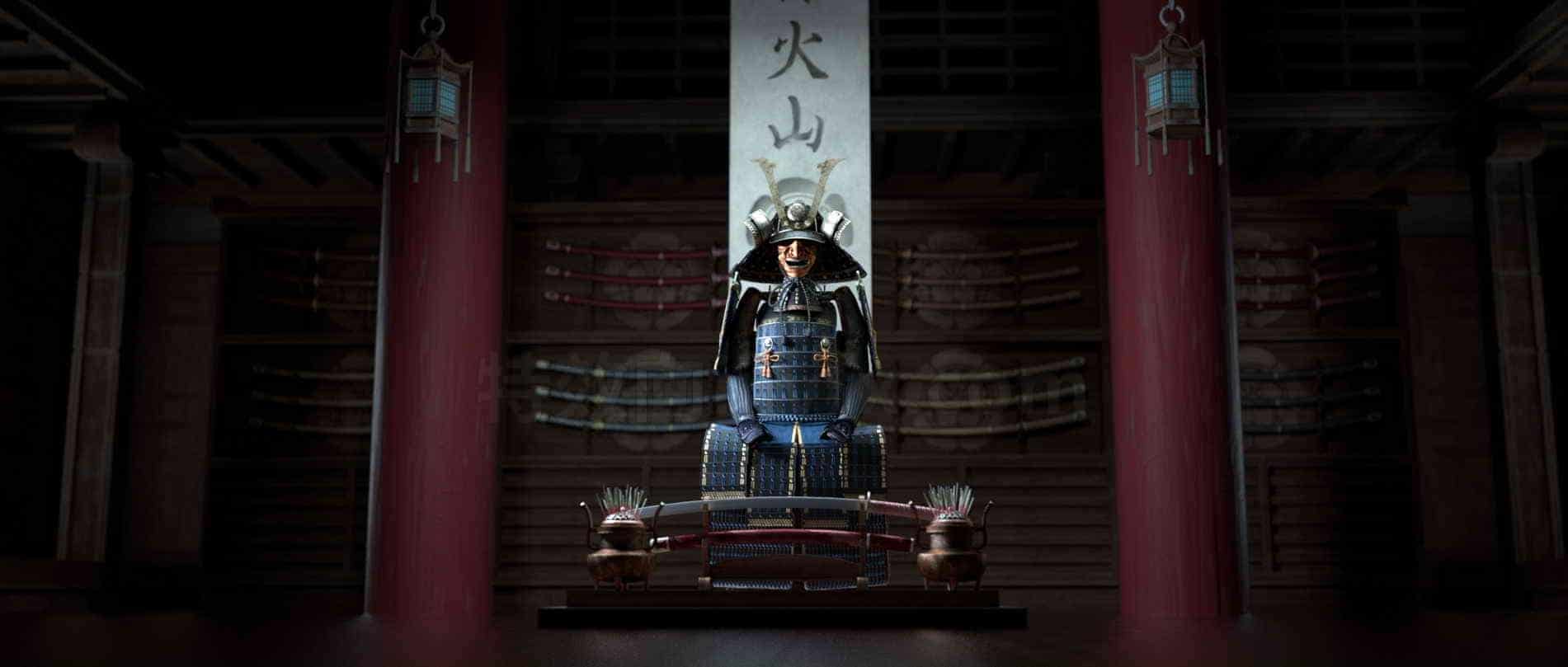 C4D模型B293-武士大殿