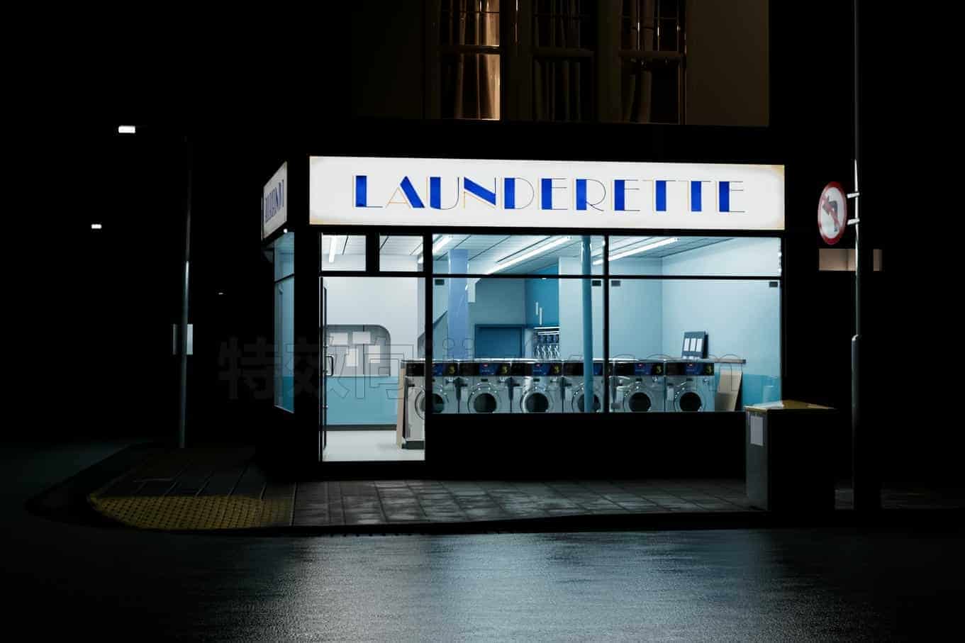 C4DA-136-洗衣店-RS工程-C4D模型A室内-家居-办公