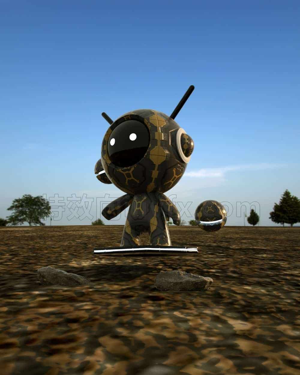 C4DD-047-卡通机器人工程-octane渲染-C4D模型A人物-动物-食物