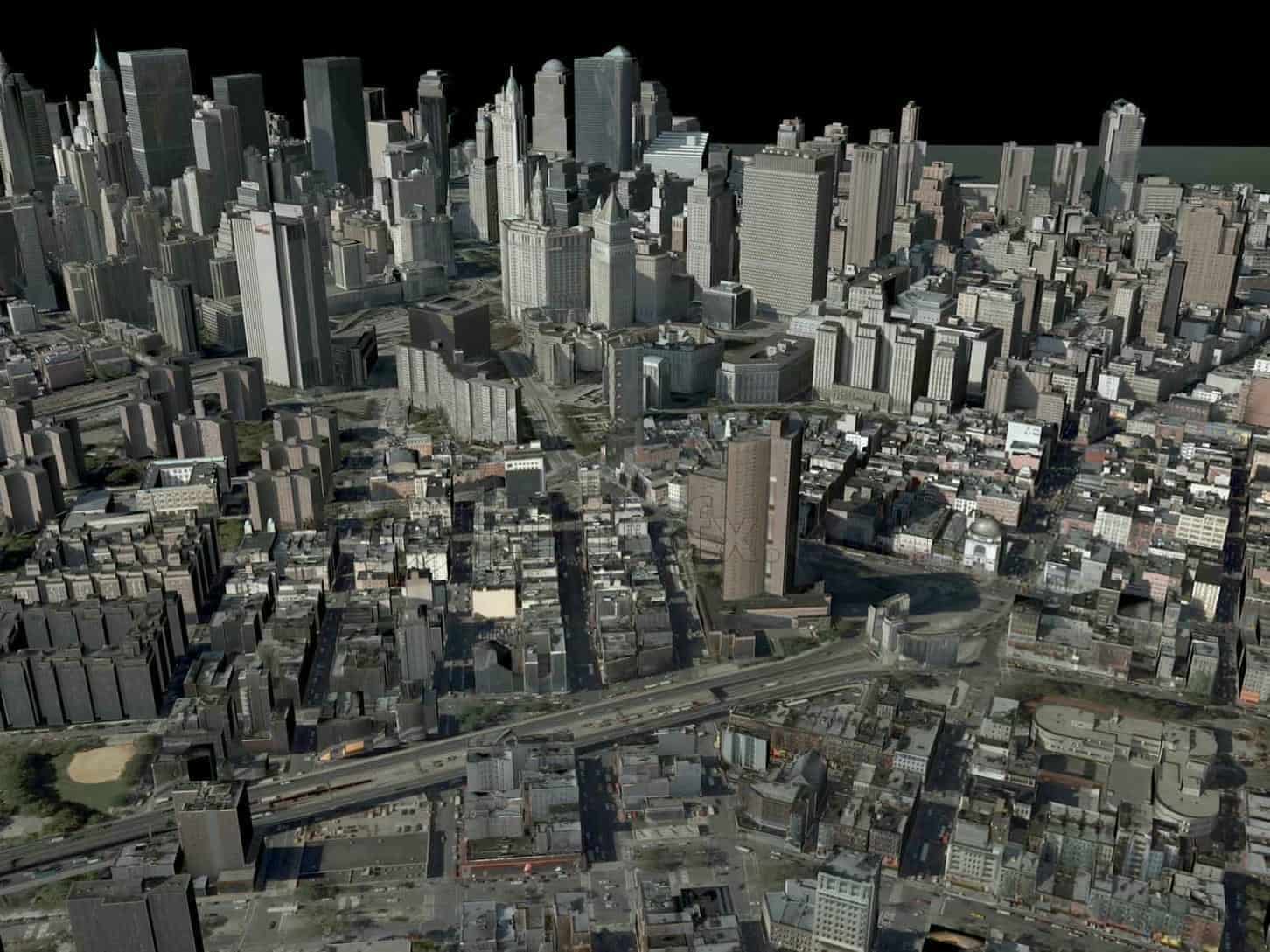 C4DE-086-纽约-城市-置换模型-C4D模型A户外-城市-建筑