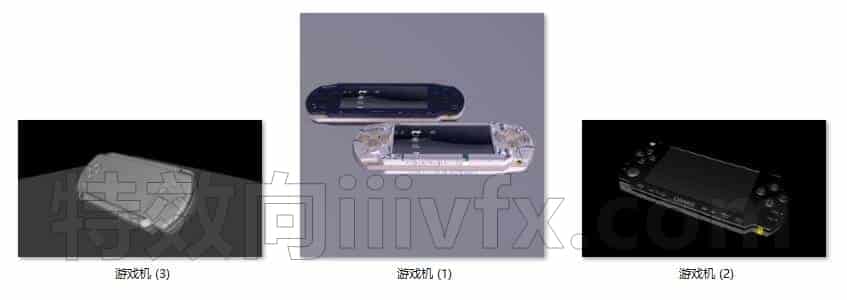 C4DF-002-3个游戏机-C4D模型A数码-电器-设备
