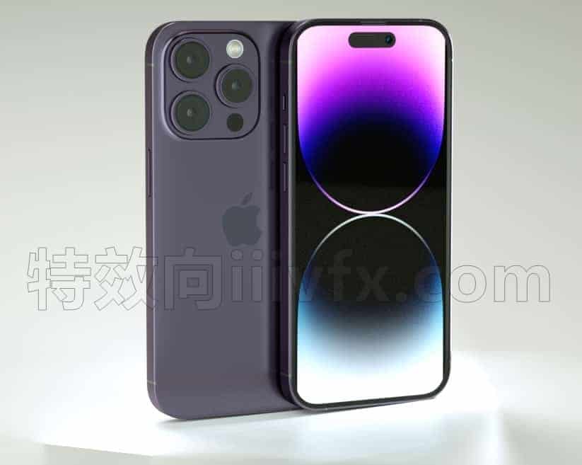 C4DF-032-iphone-14-Pro-OC工程-C4D模型A数码-电器-设备
