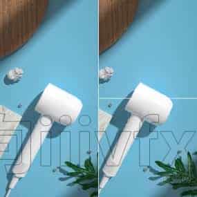 C4DF-034-吹风机B-Octane渲染-C4D模型A数码-电器-设备