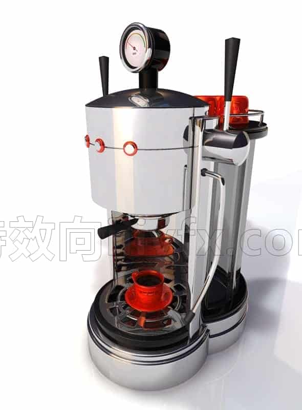 C4DF-042-咖啡机-C4D模型A数码-电器-设备