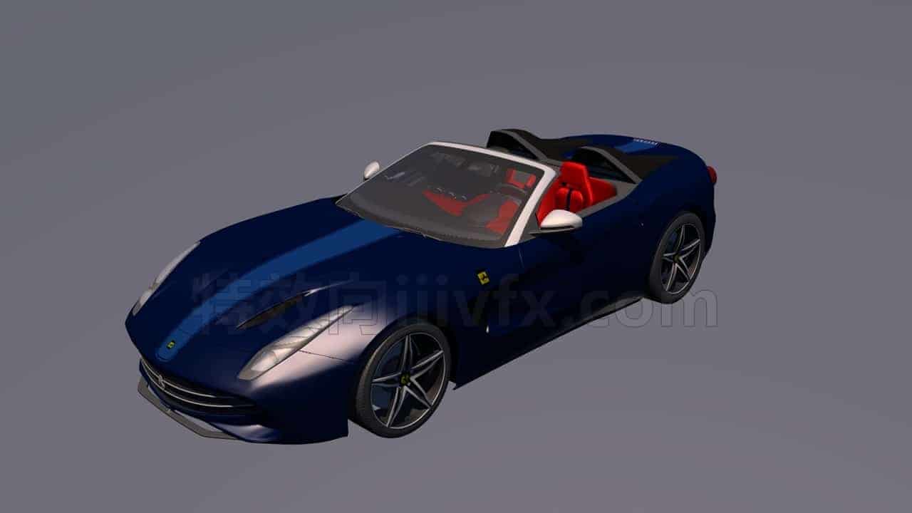 C4DH-028-法拉利-跑车-C4D模型A交通-车船-飞机