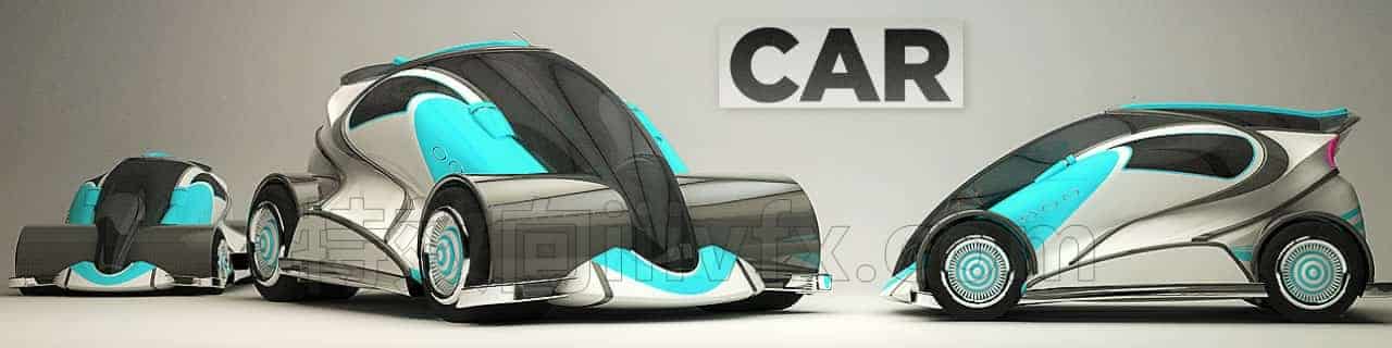 C4DH-036-科幻汽车-C4D模型A交通-车船-飞机