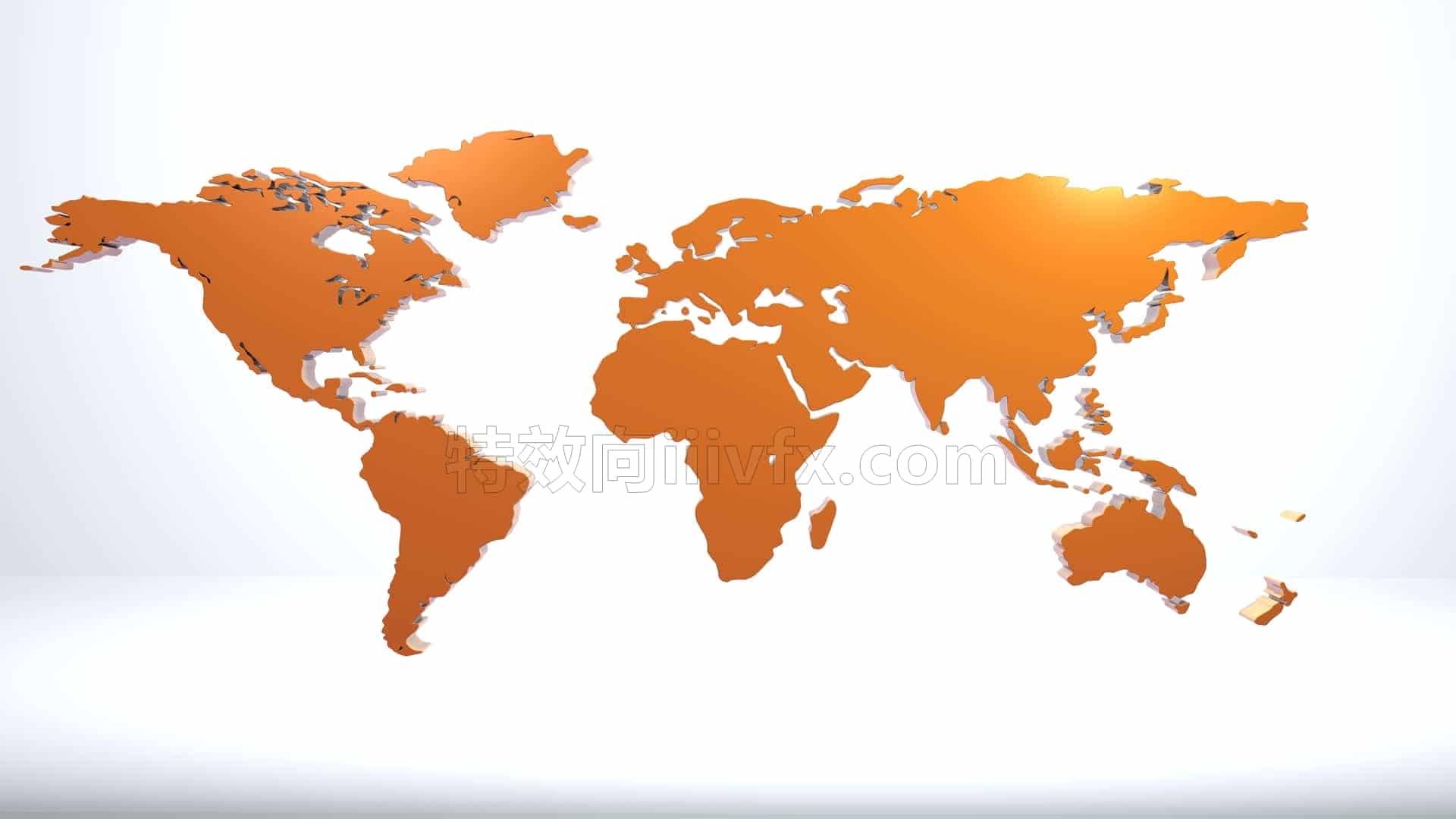C4DI-029-世界地图-C4D模型A节日-动画-图标