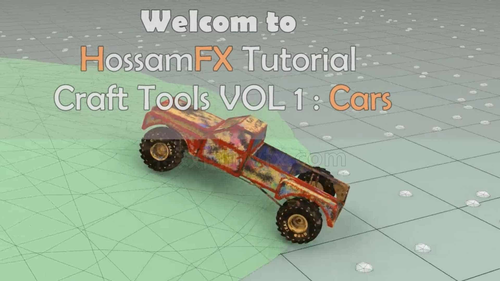 Craft HoudiniFX工具，VOL 1：汽车（带水印）无一对一Skype会话