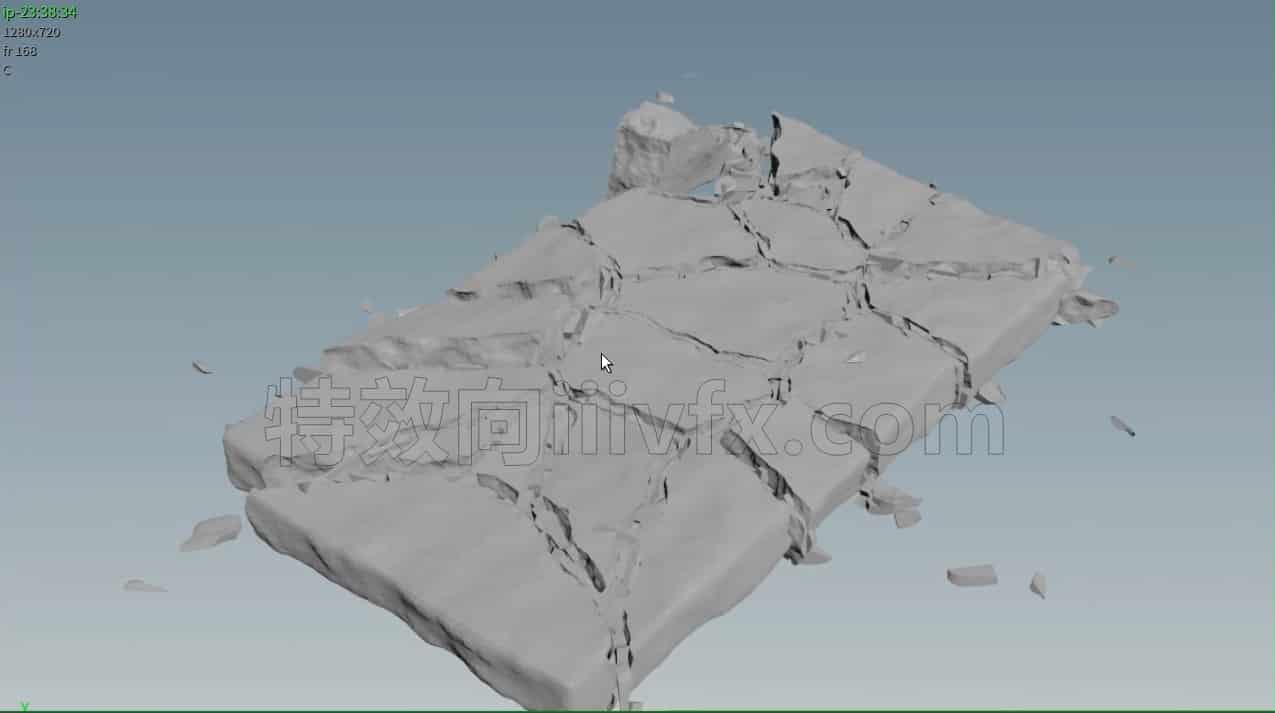 Houdini18破碎边缘细节切割hip工程