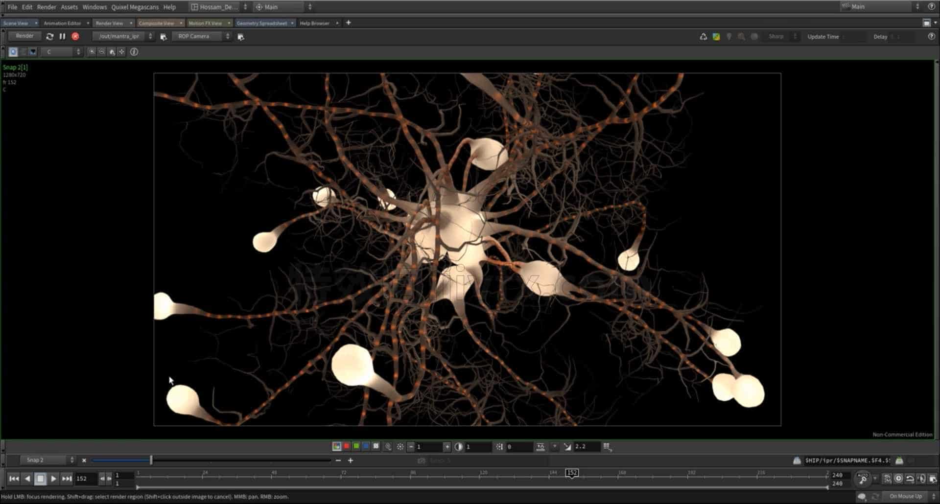 Houdini神经元neuron程序化特效教程Power of Procedural in HoudiniFX