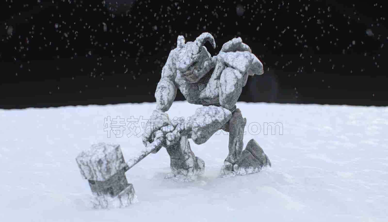 Houdini下雪覆盖hip工程文件