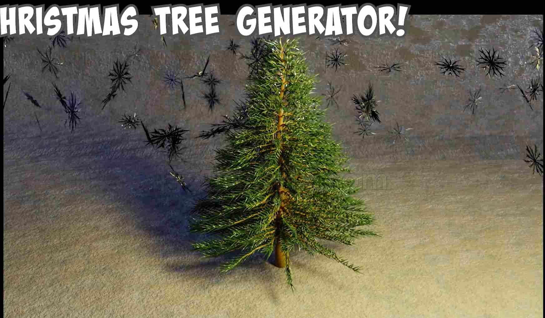 Houdini圣诞树植物生长雪花飘舞DHA Christmas Tree Generator HDA Teaser