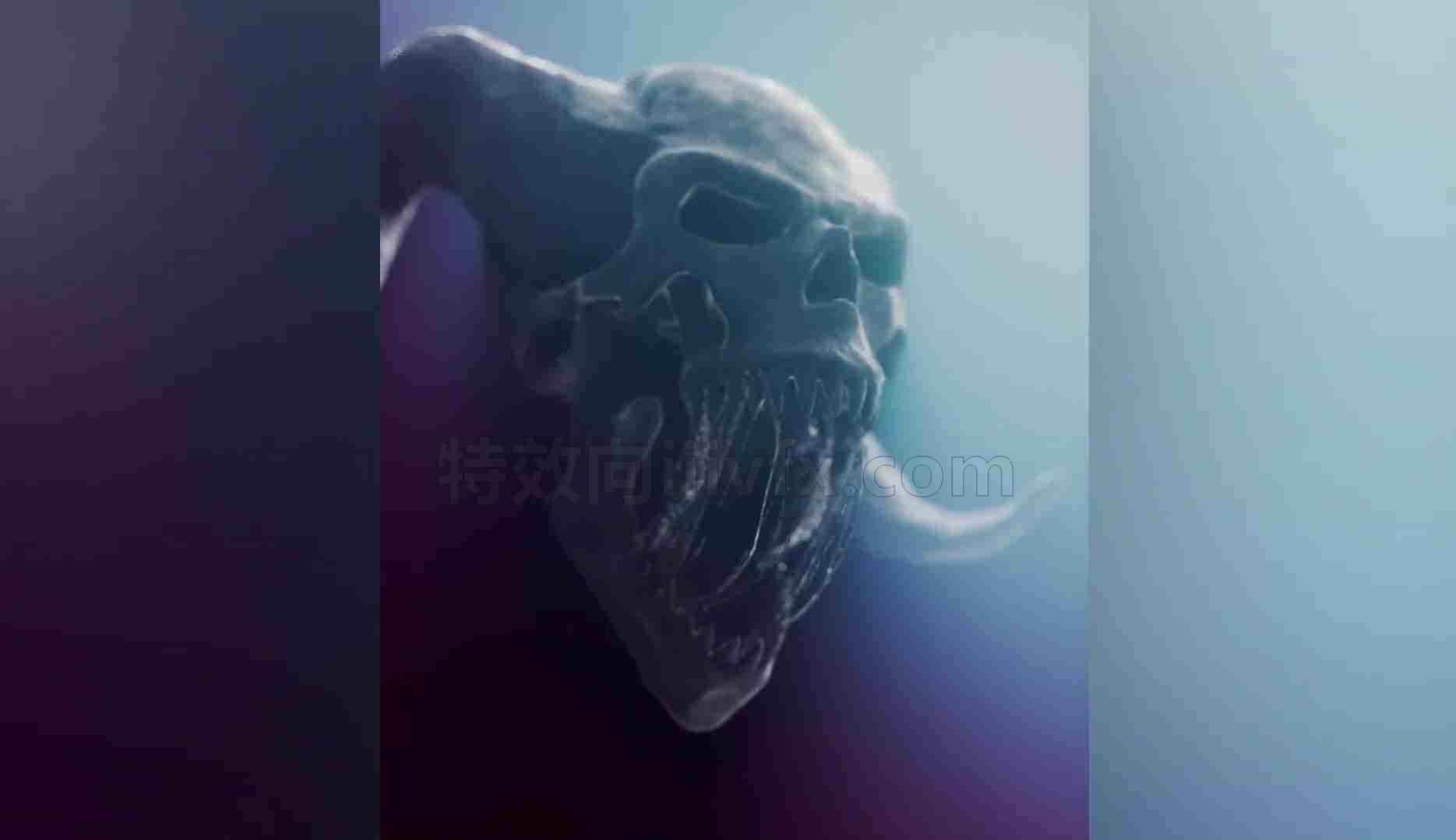 免voxyde-Houdini骷颅头怪物张嘴粘液流口水拉丝效果【hip项目文件】保密