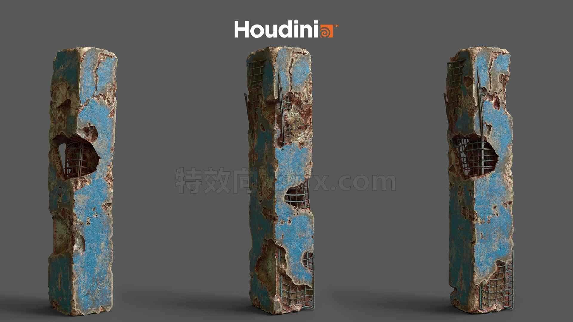 Houdini程序化支柱钢筋教程【专业国产翻译】