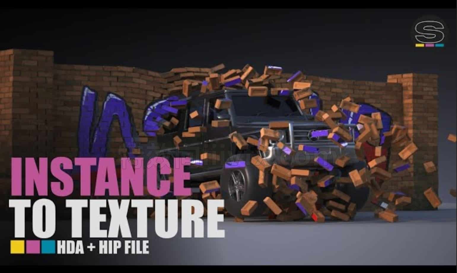 Unique UVs for Each Geometry Instance | Instance To Texture HDA + Scene | Houdini集B集A虚幻搜索