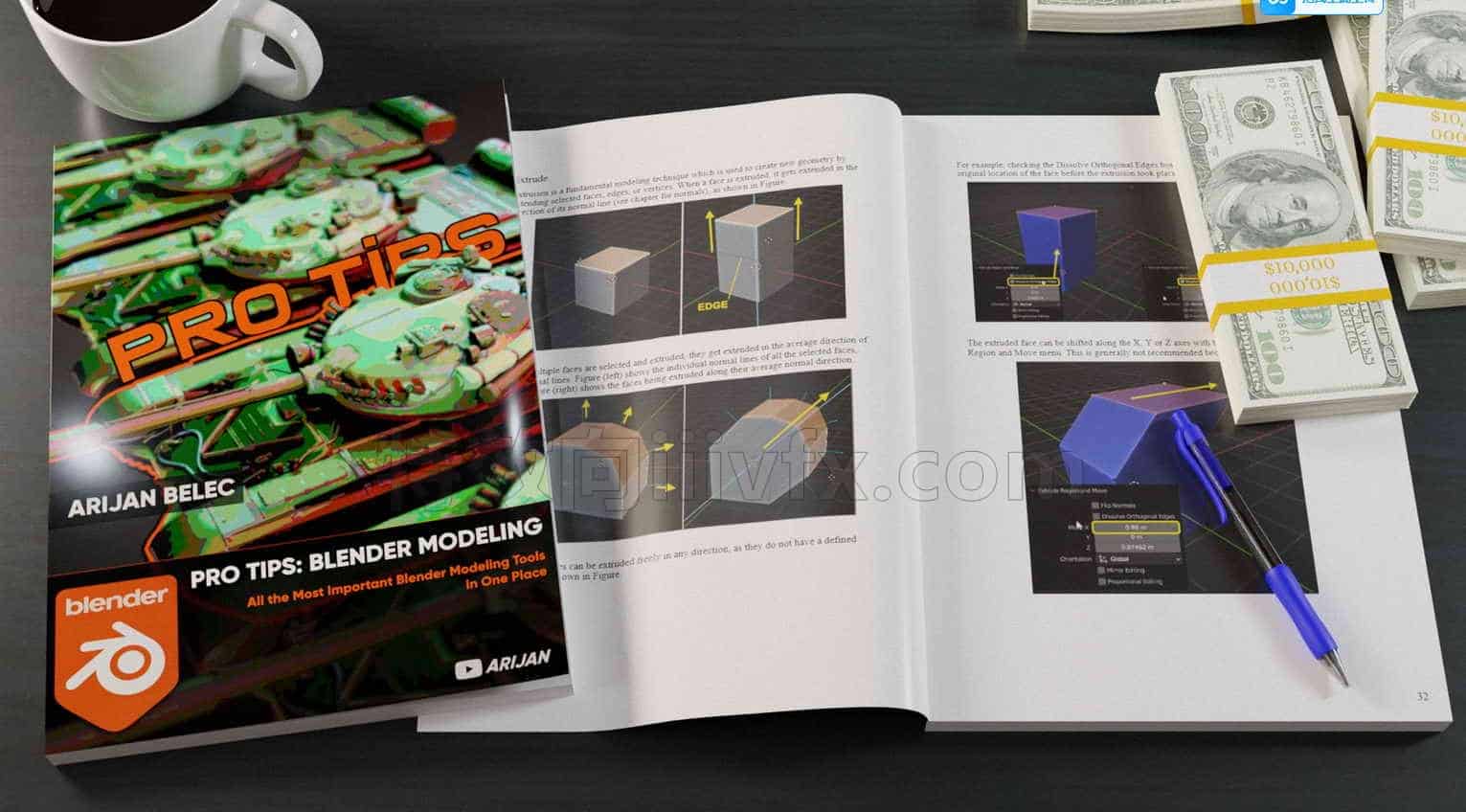 Blender Pro建模技巧电子书提示像Blender中的专业人士一样建模和纹理