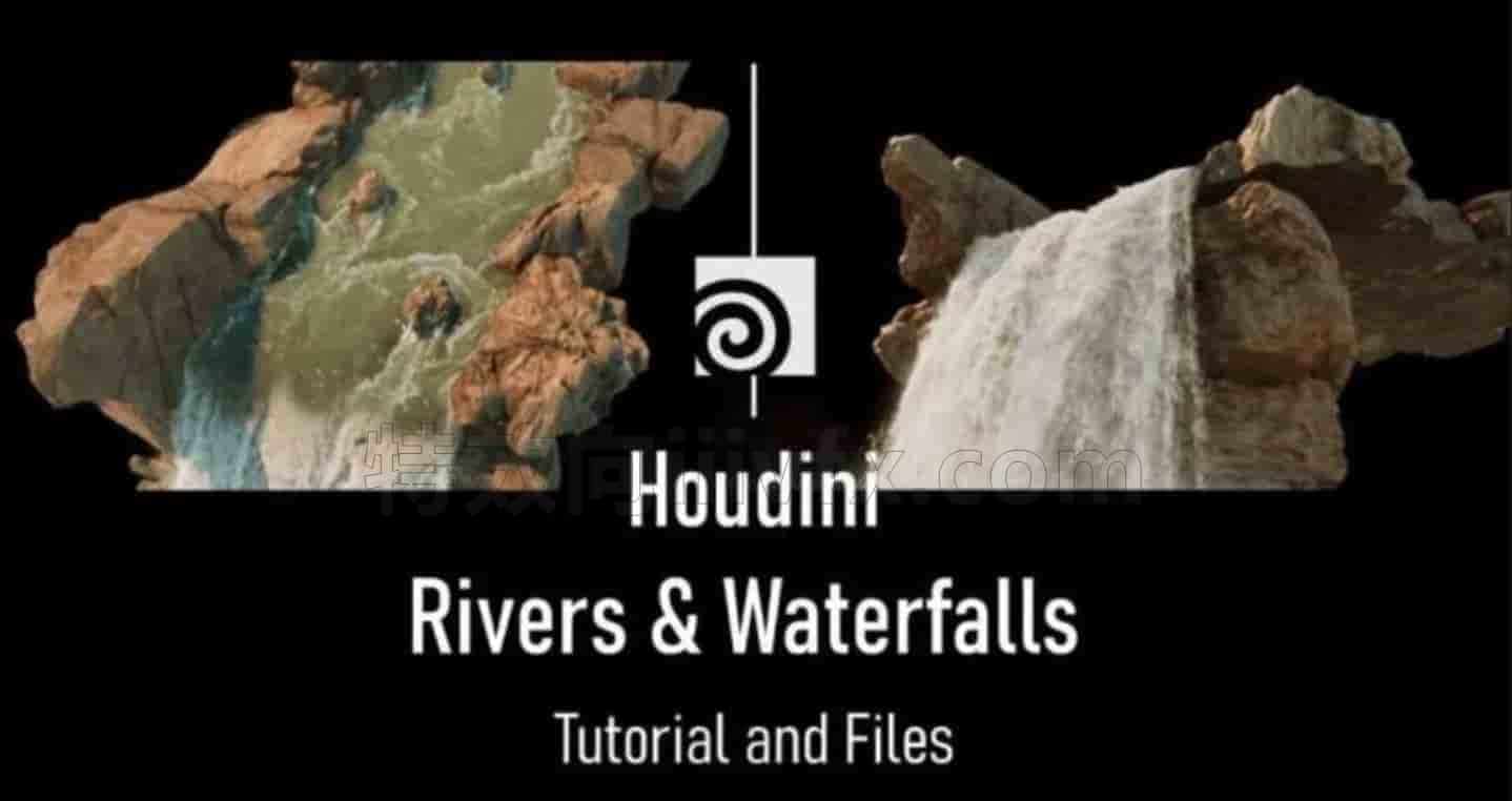 Houdini20.5河流体水Flip&瀑布镜头臀部hip工程