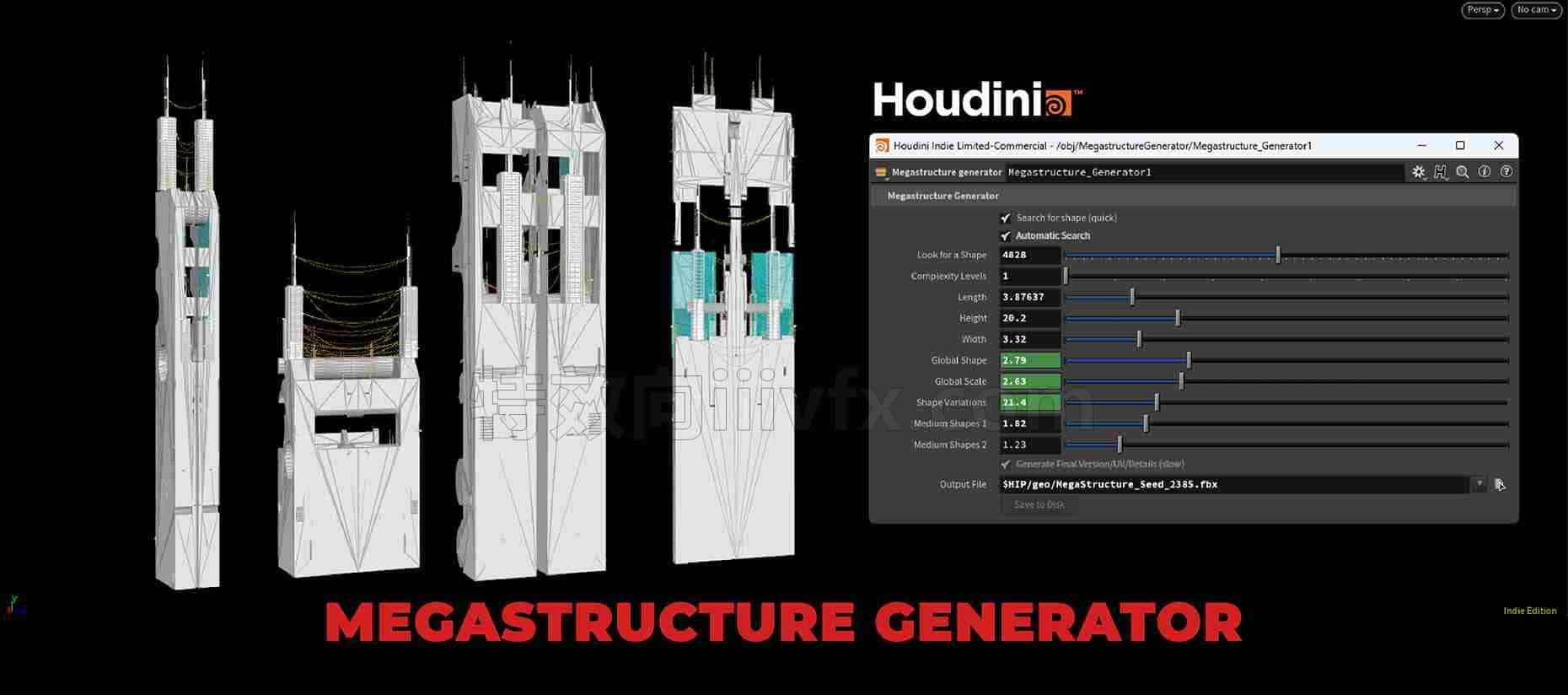 Houdini程序化楼房[程序建模]