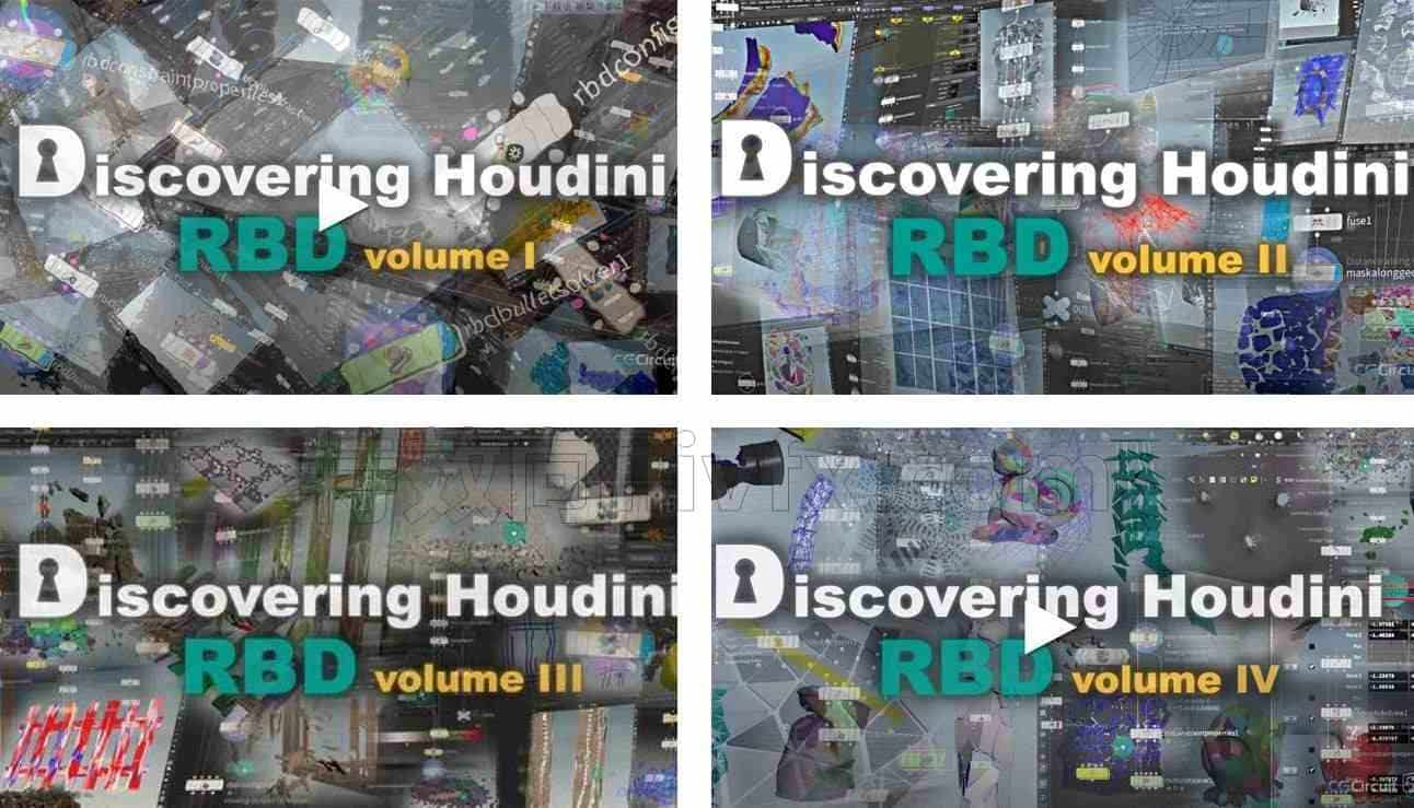 Houdini刚体四部打包Discovering Houdini RBD