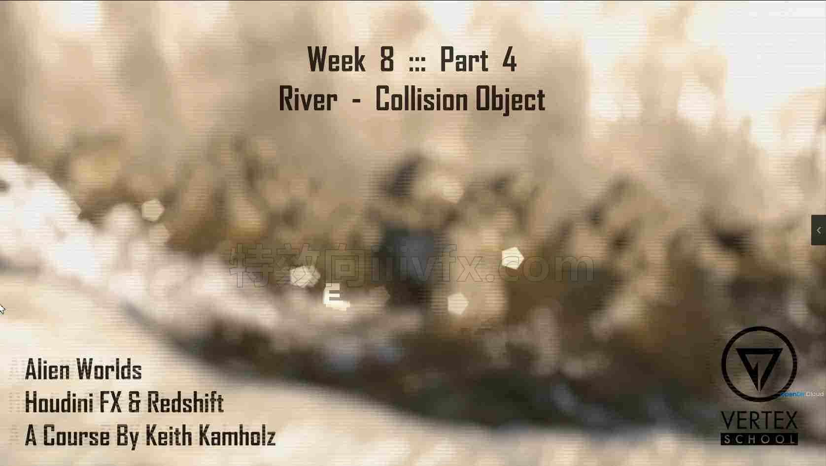Houdini教程-火焰流体特效模拟Vertex School – Houdini FX & Redshift – On Demand