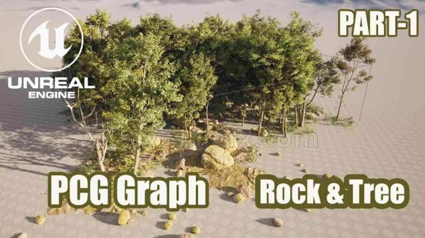 使用虚幻引擎5.4 中的 PCG Graph 创建令人惊叹的树木和岩石  特效向专业Ai翻译